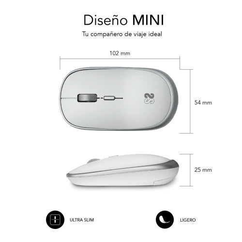 Subblim RATÓN ÓPTICO INALÁMBRICO WIRELESS MINI MOUSE SILVER - imagen 3