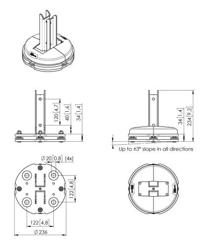 SOPORTE VOGELS GAMA PROFESIONAL COMPONENTES PARA VIDEO WALL TECHO PFF 7965 CONNECT-IT FLOOR MOUNTING PLATE NEGRO (PFF7965) - imagen 2