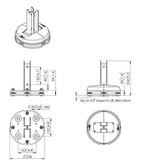 SOPORTE VOGELS GAMA PROFESIONAL COMPONENTES PARA VIDEO WALL TECHO PFF 7965 CONNECT-IT FLOOR MOUNTING PLATE NEGRO (PFF7965) - imagen 2