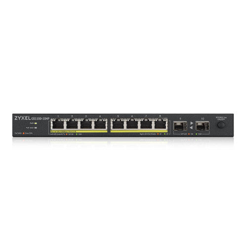 Zyxel GS1100-10HP v2 No administrado Gigabit Ethernet (10/100/1000) Energía sobre Ethernet (PoE) Negro - imagen 3