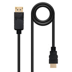 Nanocable Cable Conversor DISPLAYPORT a HDMI, DP/M - HDMI/M, Negro, 0.5 m - imagen 1