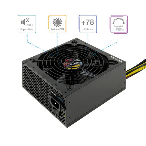 TooQ TQAPOLO-700SP unidad de fuente de alimentación 700 W 20+4 pin ATX ATX Negro - imagen 2