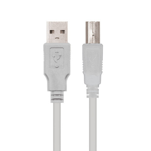 Nanocable CABLE USB 2.0 IMPRESORA, TIPO A/M-B/M, BEIGE, 1.8 M - imagen 2