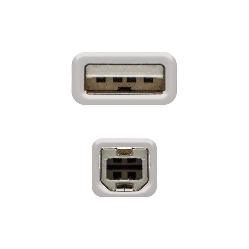 Nanocable CABLE USB 2.0 IMPRESORA, TIPO A/M-B/M, BEIGE, 1.8 M - imagen 3