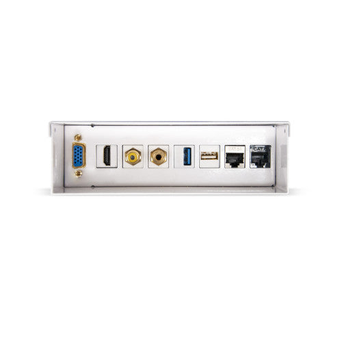 Nanocable Caja de conexiones multimedia de pared VGA+HDMI+JACK3.5+RCA+2xUSB+2xRJ45, Blanco - imagen 1