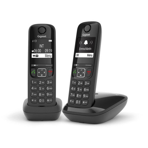Gigaset AS690 Duo Teléfono DECT/analógico Identificador de llamadas Negro - imagen 1