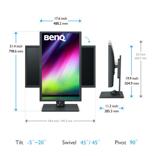 Benq SW321C 81,3 cm (32") 3840 x 2160 Pixeles 4K Ultra HD LED Gris - imagen 2