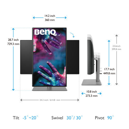 Benq PD2725U 68,6 cm (27") 3840 x 2160 Pixeles 4K Ultra HD LED Negro - imagen 2