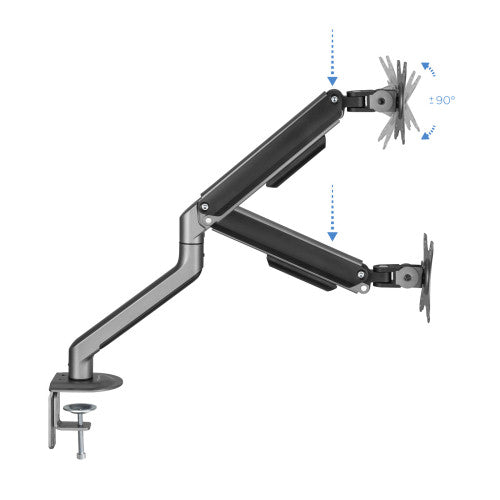 TooQ DB4032TNR-G soporte para monitor 81,3 cm (32") Abrazadera/Atornillado Negro - imagen 3