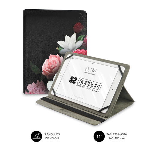 SUBBLIM Funda Tablet Universal TRENDY CASE ROSAS 11" - imagen 2