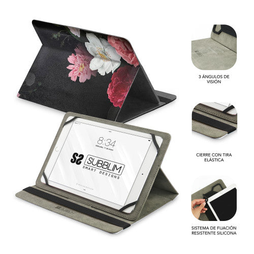 SUBBLIM Funda Tablet Universal TRENDY CASE ROSAS 11" - imagen 3