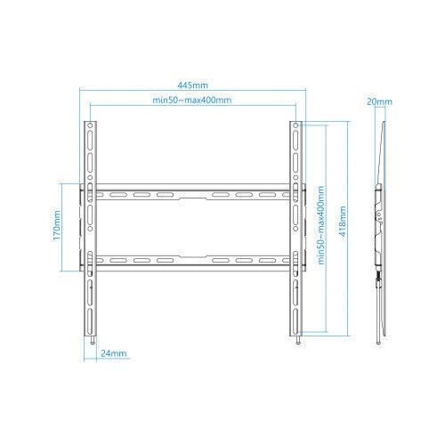 TOOQ SOPORTE DE PARED PARA PANTALLA 32"-70" - imagen 3