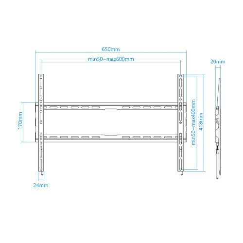 TOOQ SOPORTE DE PARED PARA PANTALLAS 37" -80" - imagen 3