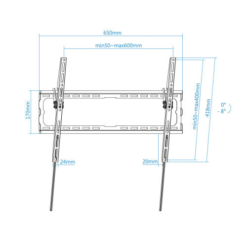 TOOQ SOPORTE DE PARED PARA PANTALLAS 37"-80" - imagen 3