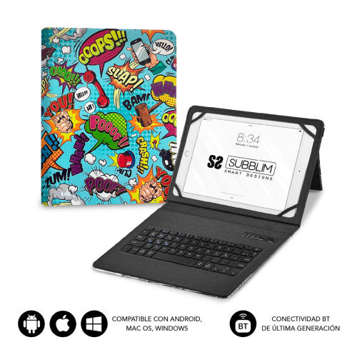SUBBLIM Funda con Teclado Keytab Pro BT Trendy Comic - imagen 2