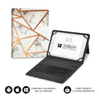 SUBBLIM Funda con Teclado Keytab Pro BT Trendy Marmol Blanco - imagen 2