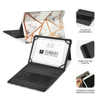 SUBBLIM Funda con Teclado Keytab Pro BT Trendy Marmol Blanco - imagen 3