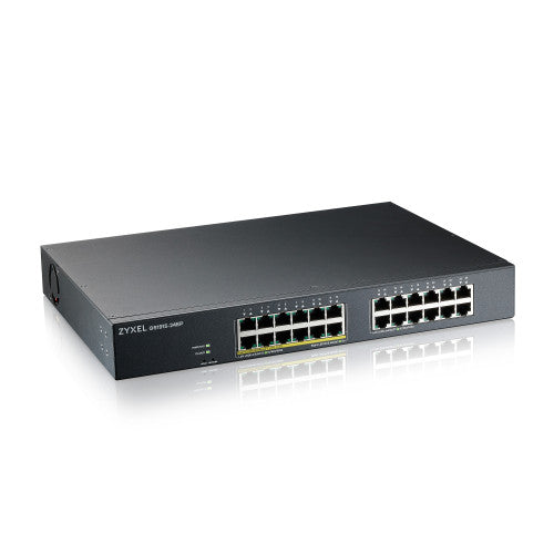 Zyxel ZYZEL ZYXEL GS1915-24EP, 24-PORT GBE, 12 PORT POE, 130 WATT 802.3AT, RACKMOUNT Y DESKTOP, SIN VENTILADOR, SMART HYBRID MODE SWITCH, STANDALONE O NEBULAFLEX CLOUD (GS1915-24EP-EU0101F) - imagen 1