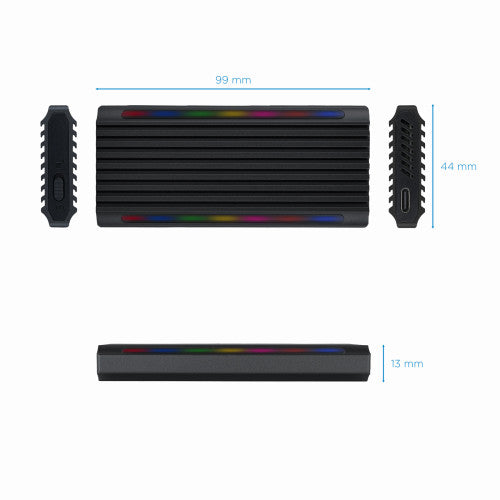 TooQ Shinobi Caja externa para unidad de estado sólido (SSD) Negro M.2 - imagen 3
