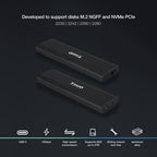 TooQ Shura Caja externa para unidad de estado sólido (SSD) Negro M.2 - imagen 2