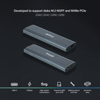 TooQ Shura Caja externa para unidad de estado sólido (SSD) Gris M.2 - imagen 2