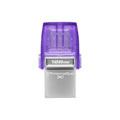 Kingston Technology DataTraveler microDuo 3C unidad flash USB 128 GB USB Type-A / USB Type-C 3.2 Gen 1 (3.1 Gen 1) Acero inoxidable, Púrpura - imagen 1