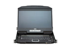 Imagen de ATEN Consola LCD panorámica multiview dual rail con switch KVM integrado HDMI USB de 4 puertos