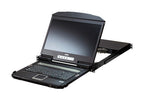 ATEN Consola LCD panorámica multiview dual rail con switch KVM integrado HDMI USB de 4 puertos - imagen 3