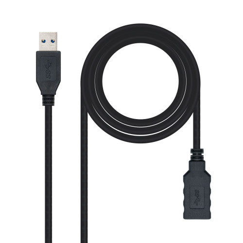 Nanocable Cable USB 3.0, Tipo A/M-A/H, Negro, 3.0 M - imagen 1