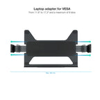 TooQ TQLH1117-B soporte para ordenador portátil Soporte articulado con bandeja para ordenador portátil Negro 43,9 cm (17.3") - imagen 2