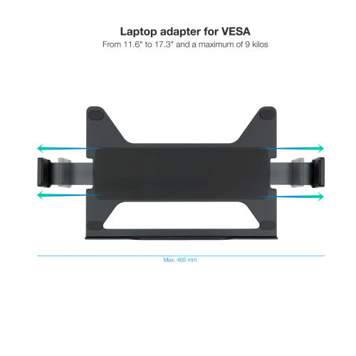 TooQ TQLH1117-B soporte para ordenador portátil Soporte articulado con bandeja para ordenador portátil Negro 43,9 cm (17.3") - imagen 2
