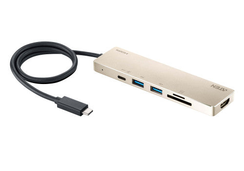 Imagen de ATEN Docking station compacta USB-C multipuerto con power pass-through