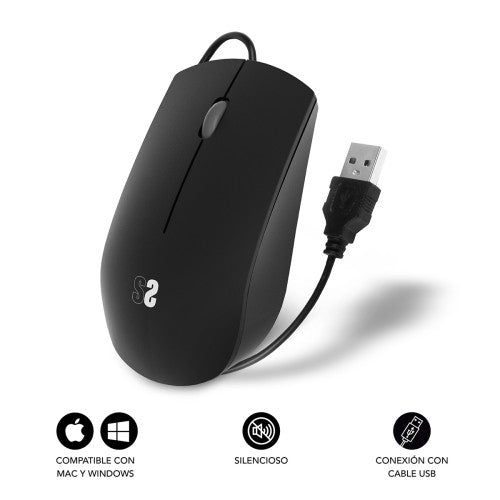 SUBBLIM Ratón Business Silencioso con cable USB 1200 DPI - imagen 2
