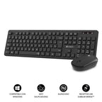 SUBBLIM Teclado Ergonómico y ratón Combo Business Slim Silencioso Inalámbrico 2.4G - imagen 2