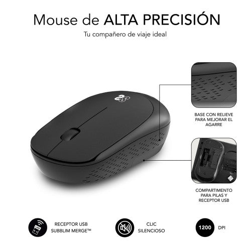 SUBBLIM Ratón Business Plus Silencioso inalámbrico 2.4G 1200 DPI - imagen 3