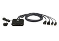 Imagen de ATEN Switch KVM USB FHD HDMI de 2 puertos en formato cable
