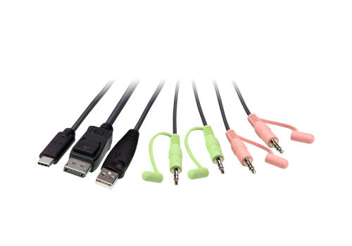 ATEN Switch KVM en formato cable híbrido DisplayPort de 2 puertos USB-C - imagen 3