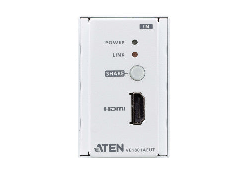 ATEN TRANSMISOR HDMI 4K SOBRE HDBASET-LITE (CLASS B) ENCASTRABLE CON EMBELLECEDOR EU WALL PLATE / POH (70M) (VE1801AEUT-AT-G) - imagen 3