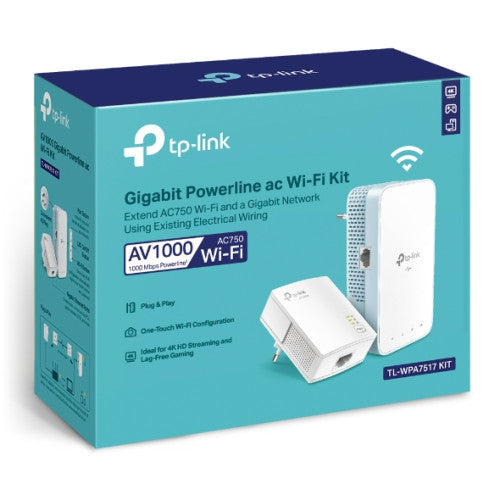 TP-Link Kit Powerline Wi-Fi TL-WPA7517 KIT 1000 Mbps Plug and Play AC433 Mbps - imagen 3