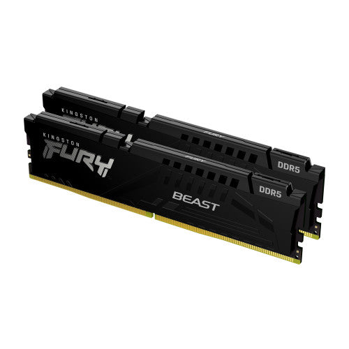 Kingston MEMORIA KINGSTON FURY BEAST BLACK DDR5 32GB KIT2 5600MT/S CL36 KF556C36BBEK2-32 - imagen 1
