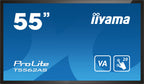 Iiyama MONITOR IIYAMA 55" 4K 20P TACTIL IPS (T5562AS-B1) 3840X2160 / OPERACION 24/7 / HDMIX3 / HORIZONTAL Y APAISADO / 420CD/M2, 1200:1, 8MS, USB TOUCH INTERFACE, RS232C / 16GB EMMC / 2G RAM / 1GB EMBEDDED / SD CARD SLOT / ESHARE / VESA 200 MM - imagen 1