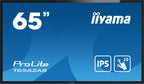 iiyama T6562AS-B1 pantalla de señalización Panel plano interactivo 163,8 cm (64.5") IPS 500 cd / m² 4K Ultra HD Negro Pantalla táctil Procesador incorporado Android 8.0 24/7 - imagen 1