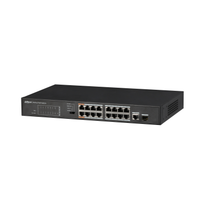 Imagen de Switch PoE Dahua DH-PFS3117-16ET-135 16 Puertos + 1 Gigabit