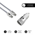 Subblim DUAL CAR CHARGER PD20W+QC3.0+C TO C/LIGHTNING S - imagen 1