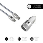 Subblim DUAL CAR CHARGER PD20W+QC3.0+C TO C/LIGHTNING S - imagen 1