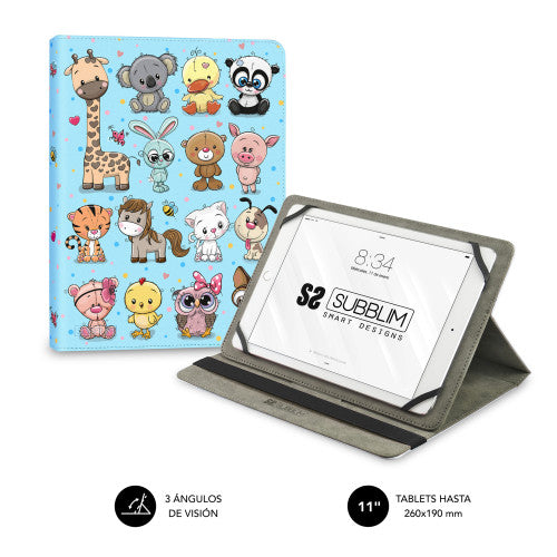 Subblim FUNDA TABLET UNIVERSAL TRENDY CASE ANIMALS 11" - imagen 1