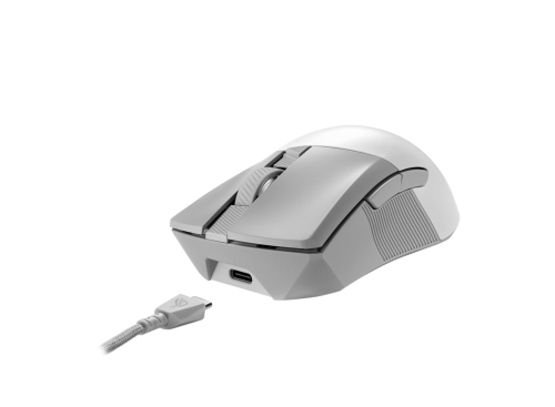 ASUS ROG Gladius III Wireless Aimpoint White ratón mano derecha RF Wireless + Bluetooth + USB Type-A Óptico 36000 DPI - imagen 3