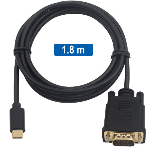 Ewent EC1052 adaptador de cable de vídeo 1,8 m USB Tipo C VGA (D-Sub) - imagen 3