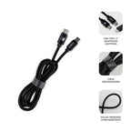SUBBLIM CARGADOR ULTRA RAPIDO 2xUSB DE PARED PD25W+QC3.0+Cable C to C y lightning Negro - imagen 2