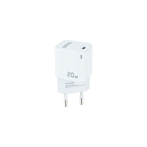 TooQ Cargador de Pared USB-C PD20W, Blanco - imagen 1